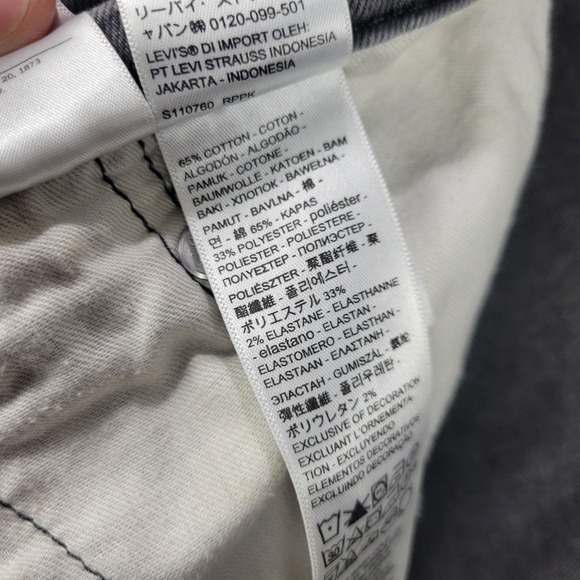 Levis 511 Jeans Men 34x32 Gray Denim Slim Fit Cotton Stretch Straight Leg Casual - Picture 9 of 15
